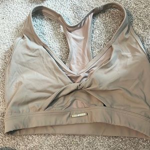 Tan gymshark bra Whitney Simmons